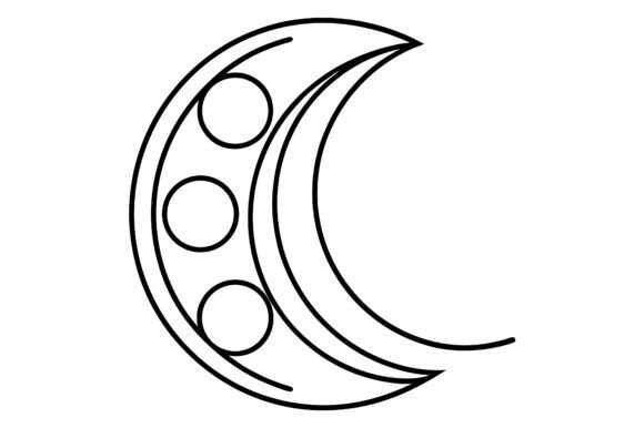 Abstract Moon Phases Continuous Line: A Minimalist Asset for Modern Design