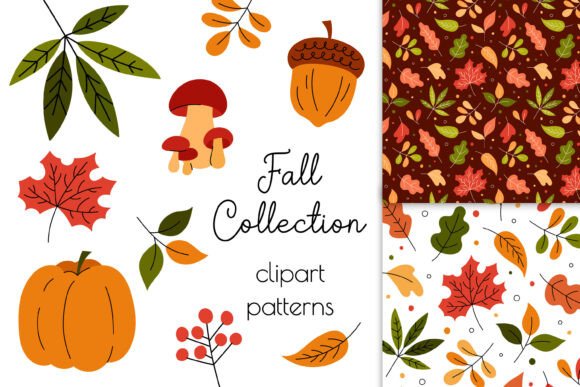 Autumn Leaves Clipart PNG SVG