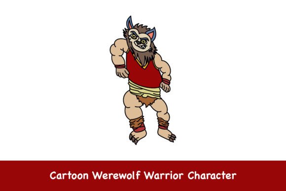 Cartoon Werewolf Warrior Character in Traditional Costume: A Visual and Practical Guide for Designers