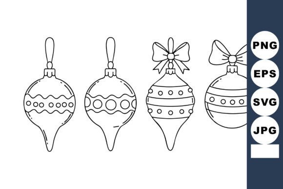 Christmas Ornaments Vector Set with Bows: A Practical Resource for Festive Design