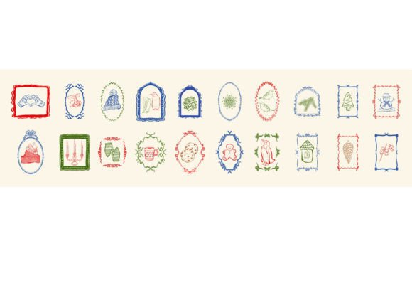 Christmas Stamps Graphics: Elevating Holiday Design with Vintage Charm