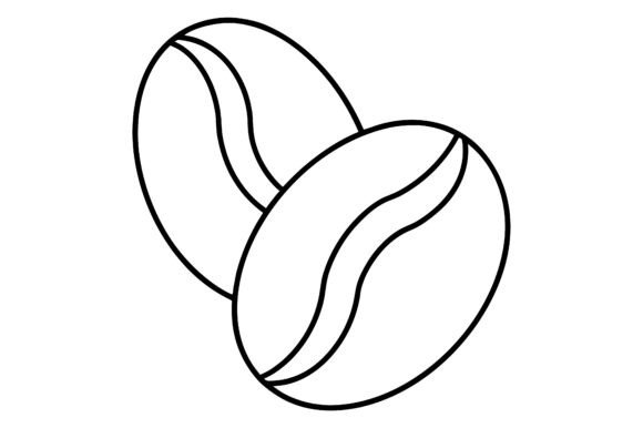 Coffee Beans Minimal Line Art for Modern Design