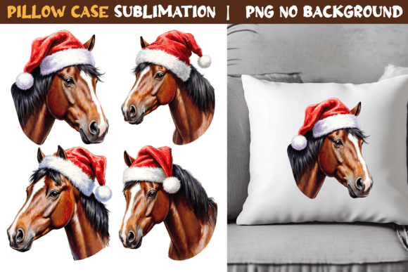 Elevate Your Home Decor with a Horse Wearing Santa Hat Pillow Case: A Festive Guide