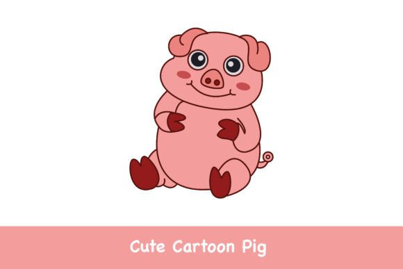 Elevating Visual Storytelling with the Cute Cartoon Pig – Flat Boatman Style