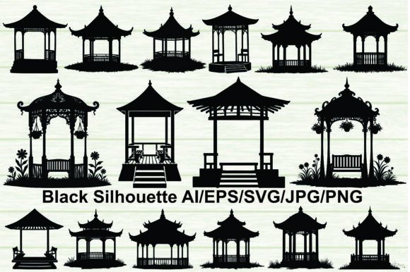 Enhancing Landscape Designs with the Silhouette Garden Gazebo Black Color Set