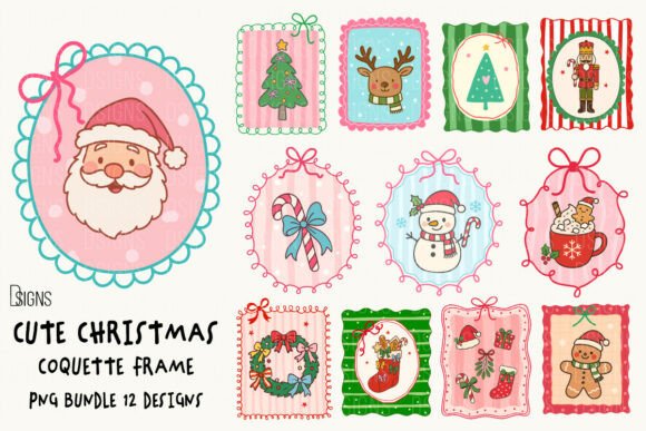 Evaluating the Cute Christmas Bundle Coquette Frame PNG for Holiday Design
