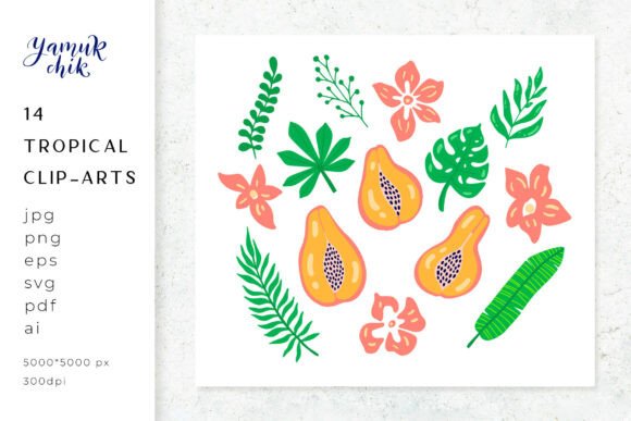 Evaluating the Tropical Leaves, Flowers Bundle with Papaya for Professional Design Workflows