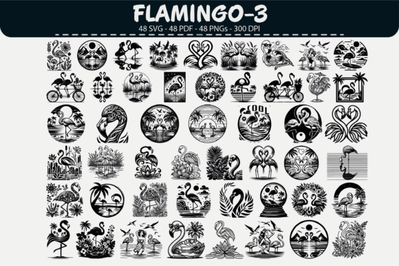 Exotic Flamingo Pack: 48 Unique Designs