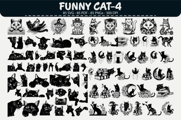 Funny Cat Vector Bundle – 85 Designs: A Creative Toolkit for Crafters and Designers