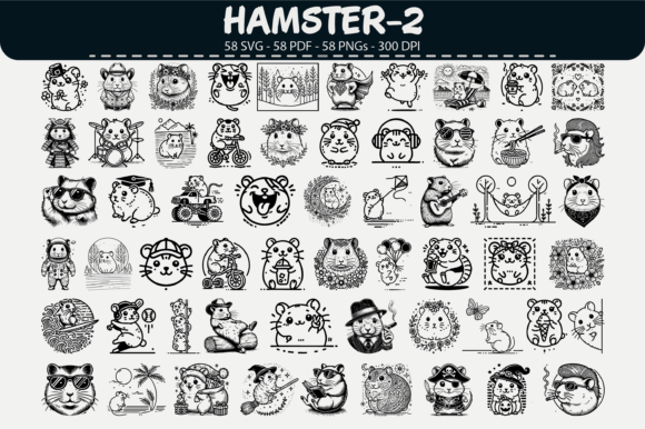 Hamster Vector Clipart: 58 Designs