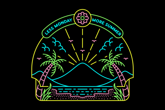 Less Monday More Summer 3: A Monoline Design