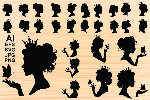 Queen Crown Black Silhouette Logo Icon: A Versatile Design Resource for Branding and Creativity