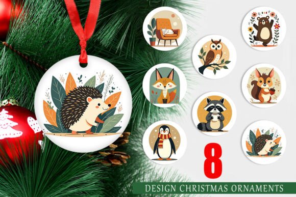 Retro Animal Charms for Festive Design