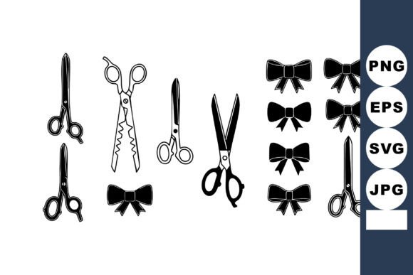 Scissors and Bow Vector Collection with Versatile Silhouettes for Modern Design