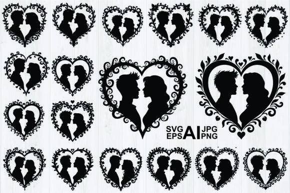 Silhouette Couple: A Valentine’s Day Design Essential for Modern Creators