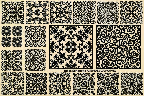 Silhouette Ornament Patterns & Borders