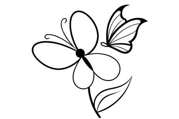 The Art of Minimalism: Elevating Design with a Butterfly Sitting on Flower Line Sketch