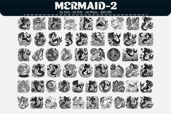 Unlocking Creative Potential with Fantasy Mermaid Clipart: A Guide to 56 Unique Designs