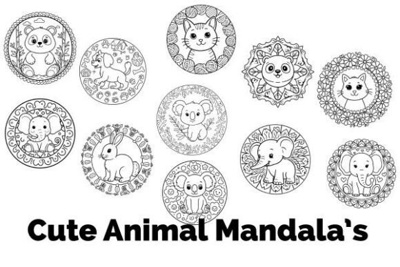 Unlocking Creativity with Cute Animal Mandala Clipart Files