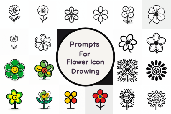 Unlocking Creativity with Prompt for Flower Icon Drawing