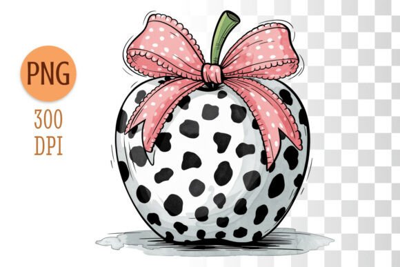 Why the Dalmatian Apple Pink Bow Clipart PNG Is a Standout Choice for Modern School Designs