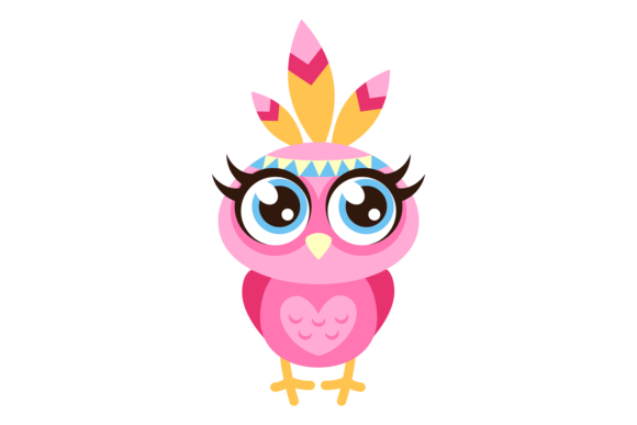 Wise Cute Owl Pink Color. Funny Forest B: A Versatile Design for Modern Creators